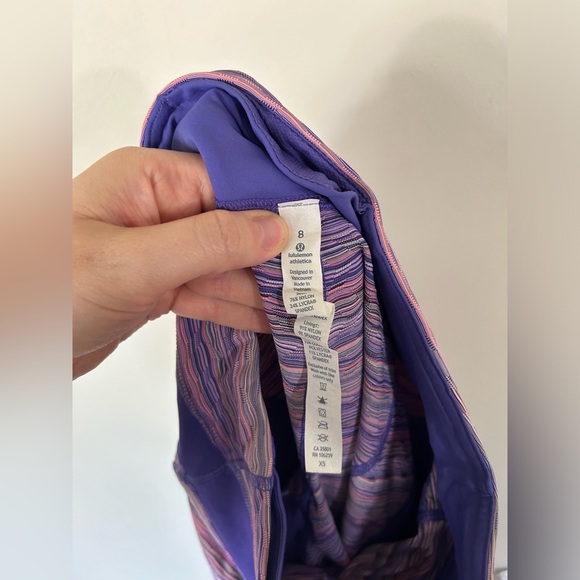BNWOT Lululemon Inspire Tight II (Mesh) Space Dye Twist Iris Flower Pink Shell - Picture 13 of 13
